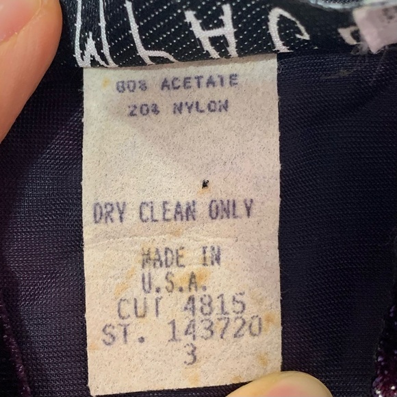 VTG 80s Rampage Velvet Cropped/Bolero Jacket with Purple Floral Design - size 3 - Picture 5 of 12